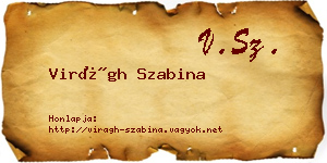 Virágh Szabina névjegykártya