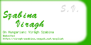 szabina viragh business card